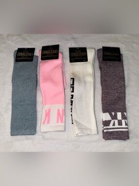 NWT 4 VS Pink Socks,Size-OS Tall Socks